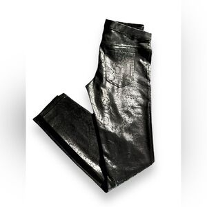 Hue Faux Leather Leggings- Snakeskin Print